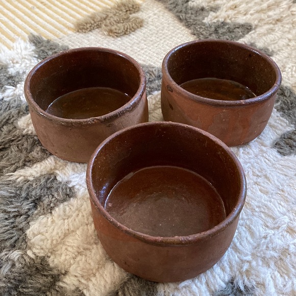Terracotta Planters / Bowls / Trinket Dishes - lot of 3 - Picture 3 of 5